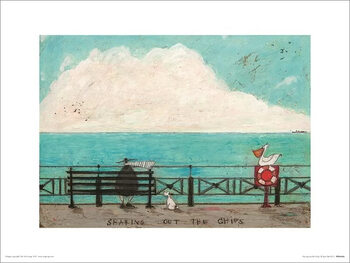 Konsttryck Sam Toft - Sharing Out the Chips