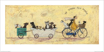 Konsttryck Sam Toft - The Doggie Taxi Service