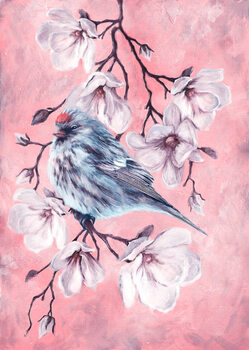 Poster Small Bird on the branch of