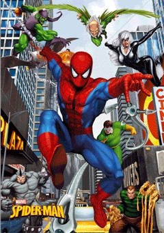 3D Poster SPIDER-MAN - city