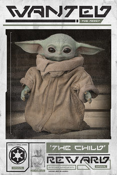 Póster Star Wars: The Mandalorian - Wanted The Child (Baby Yoda)