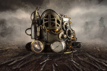 Póster Steampunk fantasy of imaginary in the