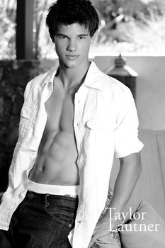 Poster Taylor Lautner – b/w