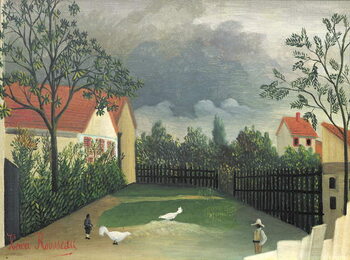 Schilderij op canvas The Farm Yard, 1896-98
