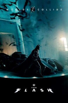 Плакат The Flash - Batman & Batmobile