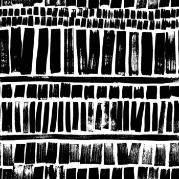 Poster Tribal geometric pattern with stripes, brush