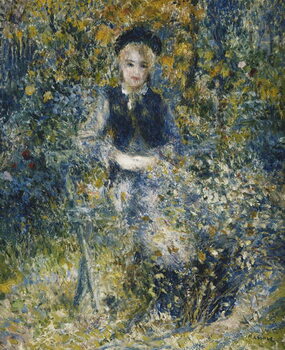 Schilderij op canvas Young Girl on a Bench; La Jeune Fille au Banc, 1875