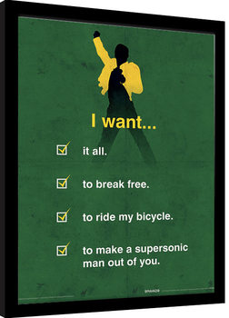 Poster înrămat Queen - I Want Checklist