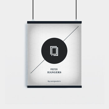 EBILAB Perchas para pósteres - 2 piezas Longitud: 40 cm - negro