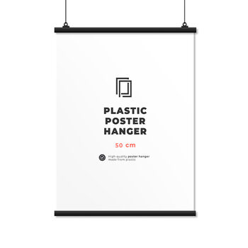 EBILAB Perchas para pósteres Longitud: 50 cm - negro