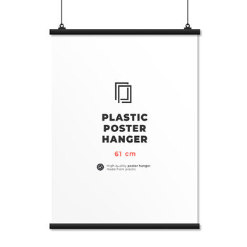 EBILAB Plastové lišty na plagáty Dĺžka: 61 cm - čierna