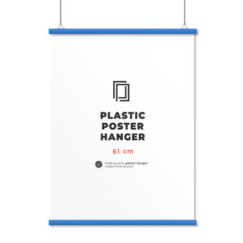 EBILAB Plastové lišty na plagáty Dĺžka: 61 cm - modrá