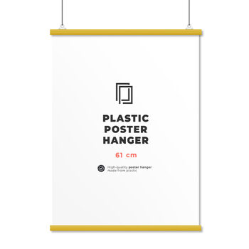 EBILAB Plastové lišty na plagáty Dĺžka: 61 cm - žltá