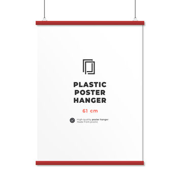 EBILAB Plastové lišty na plakáty Délka: 61 cm - červená