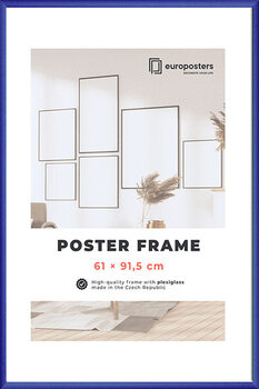 POSTERS Cadre pour poster 61×91,5 cm Bleu - Plastique