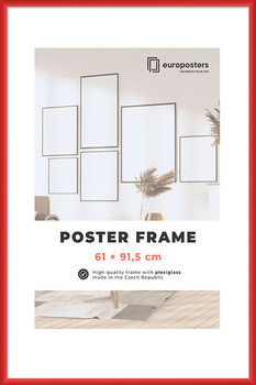 POSTERS Marco para póster 61×91,5 cm Rojo - Plástico