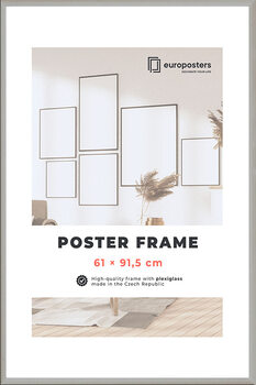 POSTERS Рамка за плакат 61×91,5 см Сребърна - пластмаса