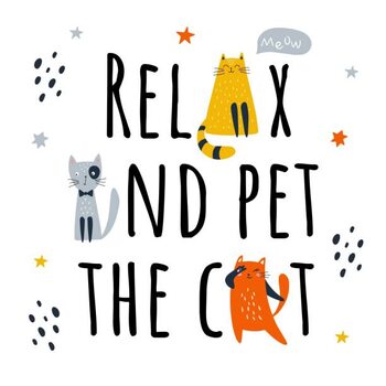 Samolepka Relax. Funny and cute red and