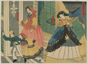 Quadro su tela Residence of a Foreign Merchants from Overseas