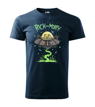 T-skjorte Rick and Morty in a Space Shuttle