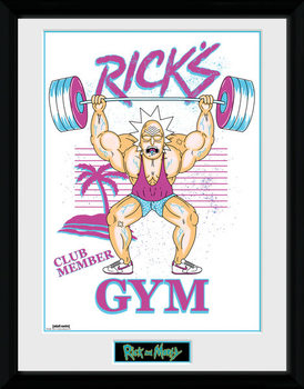 Indrammet plakat Rick and Morty - Ricks Gym