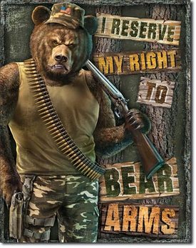 Right to Bear Arms Plaque métal décorée