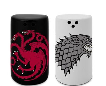 Servise Salt & Pepper Shakers Game Of Thrones - Stark & Targaryen