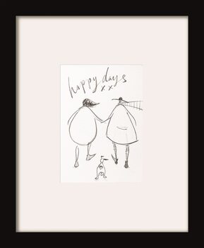 Innrammet plakat Sam Toft - Happy Days