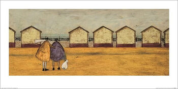 Sam Toft - Looking Through The Gap In The Beach Huts Festmény reprodukció