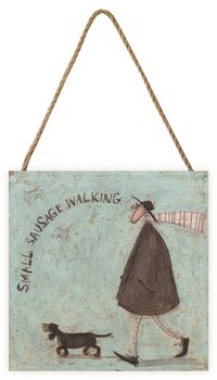 Poster su legno Sam Toft - Small Sausage Walking
