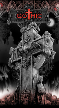 Samolepky SPIRAL - gothic cross