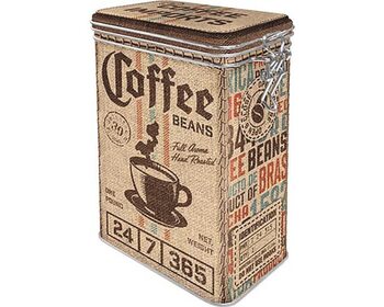 Piatto Scatola di latta con clip Coffee Beans