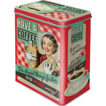 Piatto Scatola di latta Have a Coffee