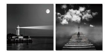 Lighthouse gray Schilderij