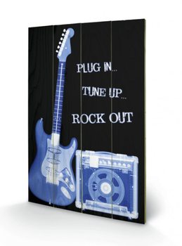 Rock Out Schilderij op hout