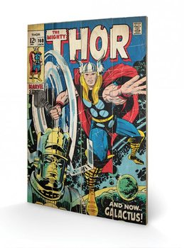 Thor - Galactus Schilderij op hout