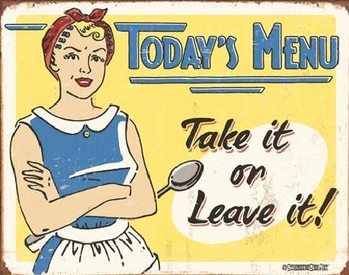 SCHONBERG - today's menu Metalplanche