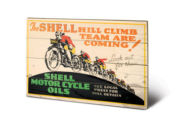 Bild auf Holz  Shell - Hill Climb