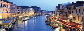 Skleněný Obraz Benátky - Benátky v noci