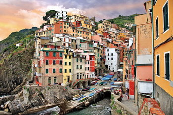 Skleněný Obraz Italie - Romantické město