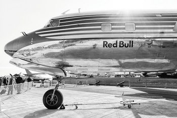 Skleněný Obraz Letadlo - Red Bull