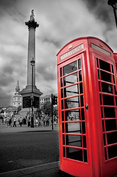 Skleněný Obraz Londýn - Červená telefonní budka