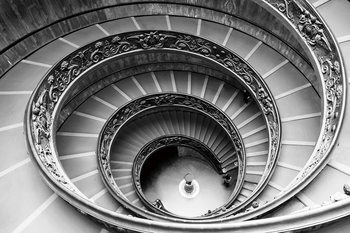 Skleněný Obraz Město - b&w schody