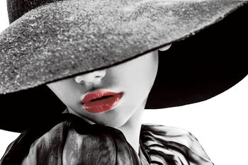 Obraz Passionate Woman - Hat b&w
