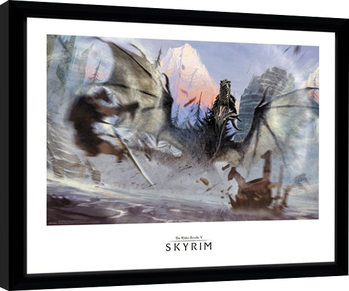 Framed Poster Skyrim - Alduin