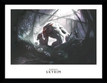 Indrammet plakat Skyrim - Troll Lair