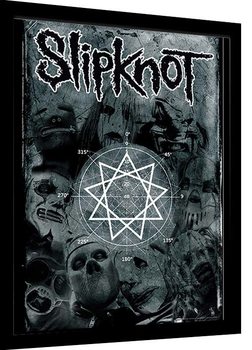 Poster incorniciato Slipknot - Pentagram