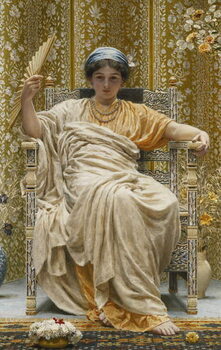 Quadro su tela A Revery- A Look of Sadness on a Restful Face - She Hath no Cares - A Thing Hereditary  in the Race, Comes Unawares, And Will Recur 'til Death it's Smile Shall Place Where Now it Fares,