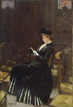 Stampa su tela A Woman at Prayer, c.1889
