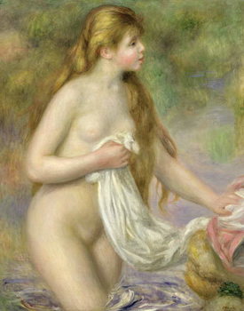 Stampa su tela Bather with long hair, c.1895